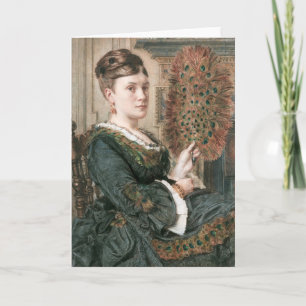 The Peacock Fan Edward John Poynter Card