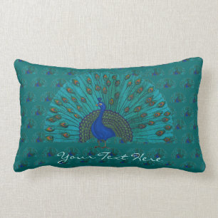 The Peacock Lumbar Pillow