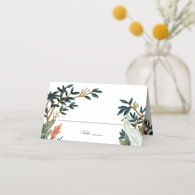 The Peacock Place Card (Front)