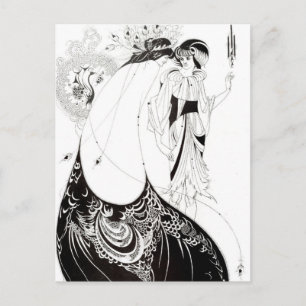 The Peacock Skirt by Aubrey Beardsley Postcard