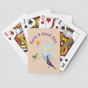 The Peacock, The Duck And The Chick Poker Cards