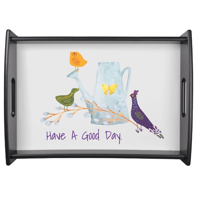 The Peacock, The Duck And The Chick Serving Tray (Front)