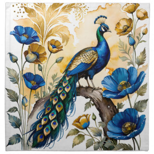 The peacocks blue poppy is a beautiful flower that cloth napkin
