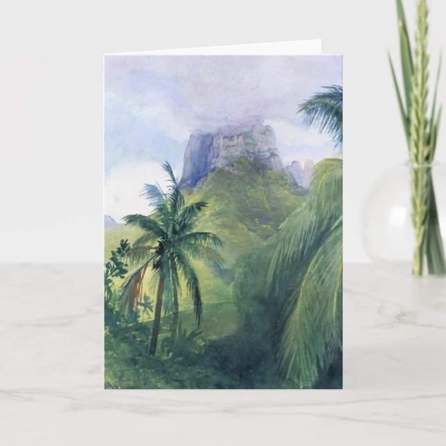 'The Peak of Mauna Roa' - John LaFarge Card (Front)