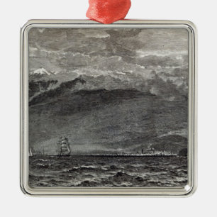 The Peak of Teneriffe, Sante Cruz Metal Ornament