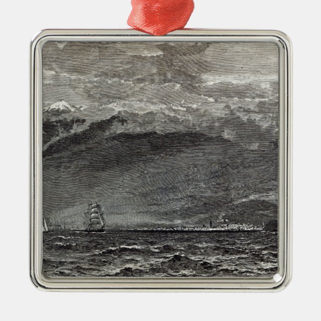 The Peak of Teneriffe, Sante Cruz Metal Ornament (Front)