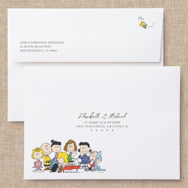 The Peanuts Gang Addressed Envelopes (Linen)
