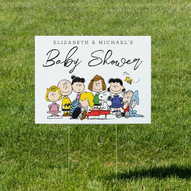 The Peanuts Gang | Baby Shower Sign (Insitu)