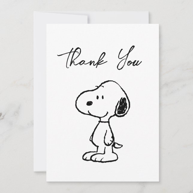The Peanuts Gang | Baby Shower Thank You Card (Front)
