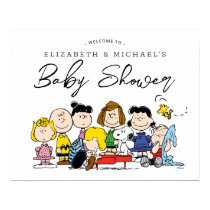 The Peanuts Gang | Baby Shower | Welcome Poster