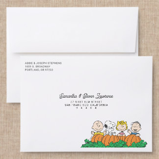 The Peanuts Gang Harvest  Addressed Envelopes