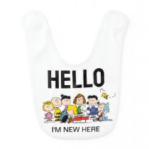 The Peanuts Gang | Hello I'm New Here Baby Bib