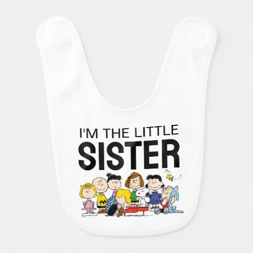 The Peanuts Gang  Im The Little Sister Baby Bib