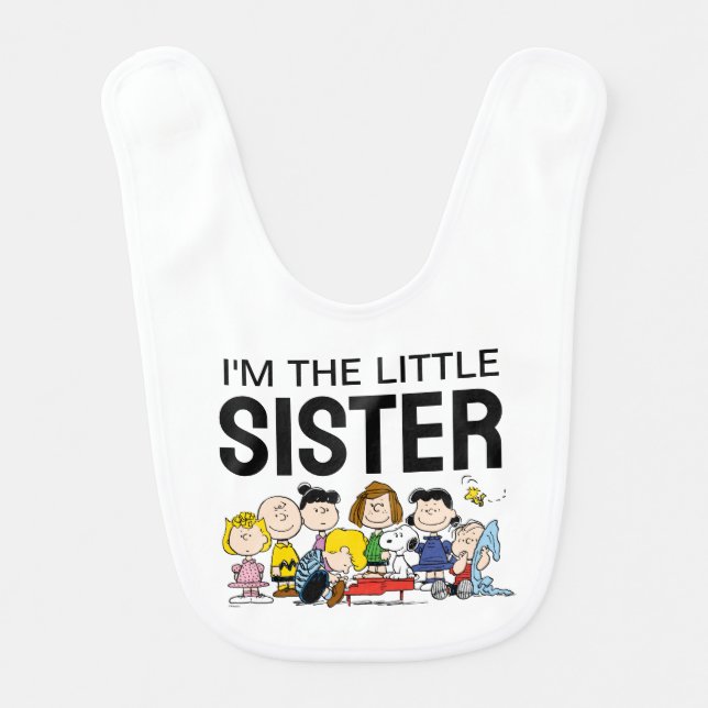 The Peanuts Gang | I'm The Little Sister Baby Bib (Front)
