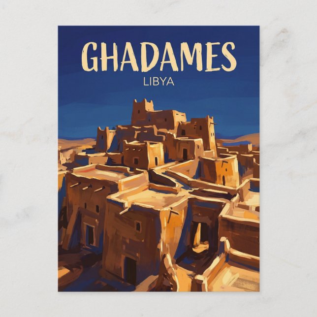 The Pearl of the Desert, Ghadames Libya Postcard (Front)