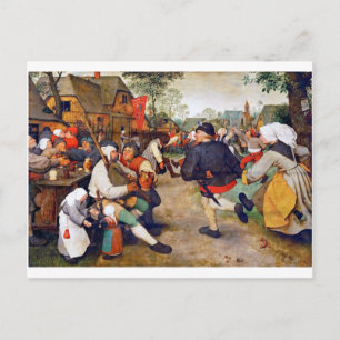 The Peasant Dance, Pieter Bruegel Postcard