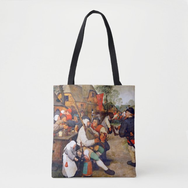 The Peasant Dance, Pieter Bruegel Tote Bag (Front)