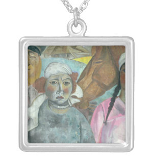 The Peasant Family, 1923 Silver Plated Necklace