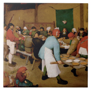 The Peasant Wedding by Pieter Bruegel the Elder Ceramic Tile