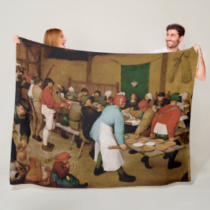 The Peasant Wedding by Pieter Bruegel the Elder Fleece Blanket