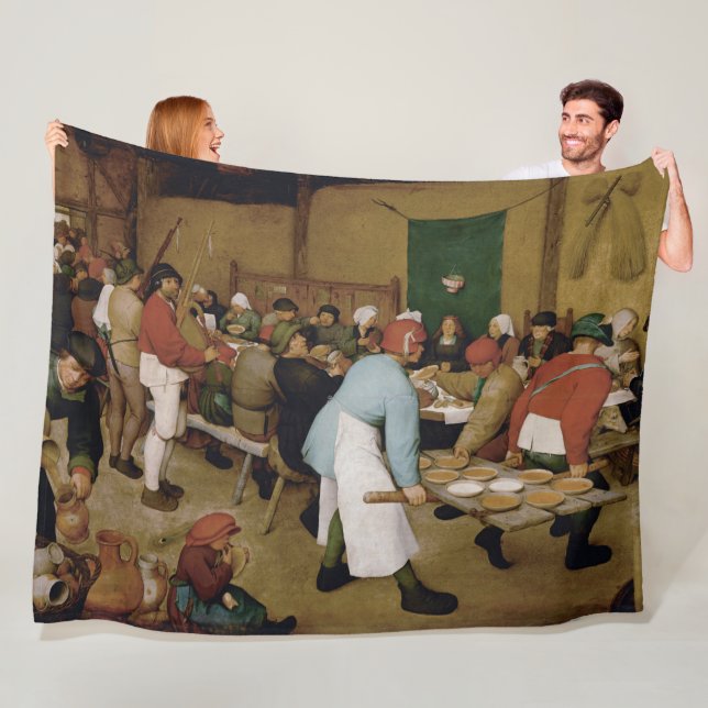 The Peasant Wedding by Pieter Bruegel the Elder Fleece Blanket (In Situ)