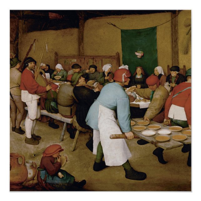 The Peasant Wedding by Pieter Bruegel the Elder Poster (Front)