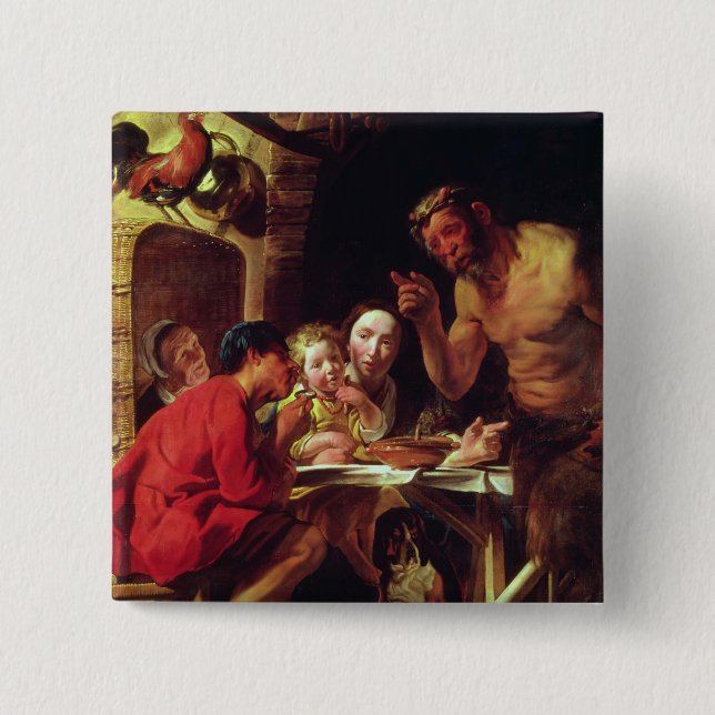 The Peasants and the Satyr Pinback Button (Front)