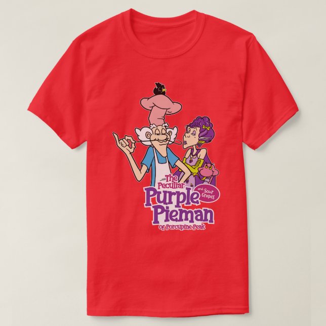 The Peculiar Purple Pie Man T-Shirt (Design Front)