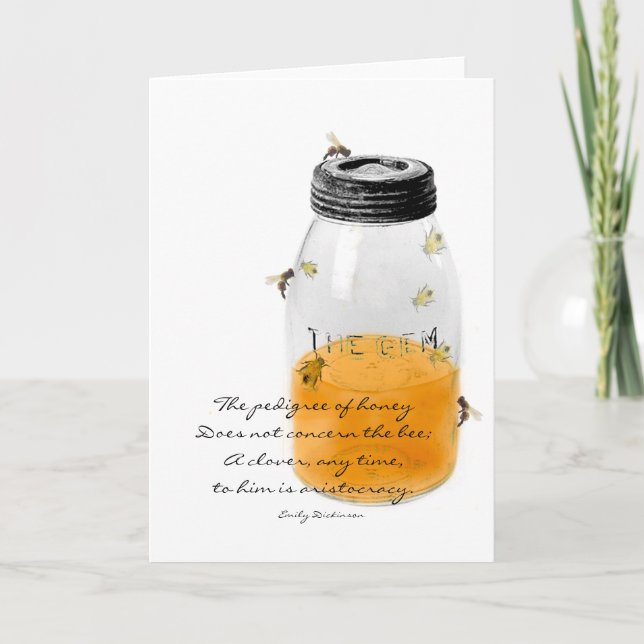 The Pedigree of Honey Note Card - Emily Dickinson (Front)