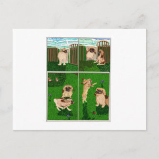 The Pekingese Holiday Postcard