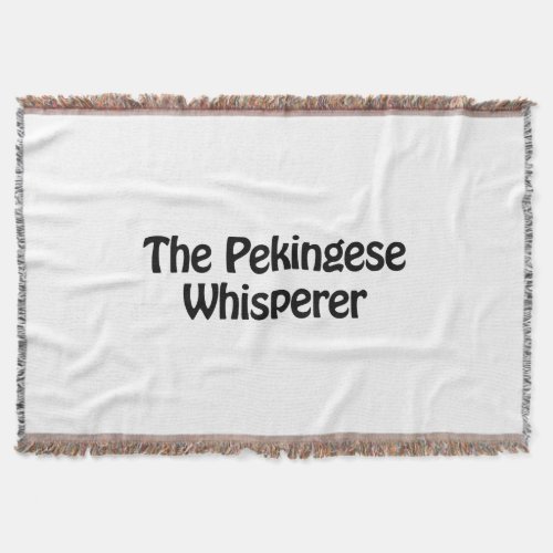 the pekingese whisperer throw blanket