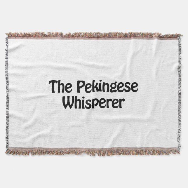 the pekingese whisperer throw blanket (Front)