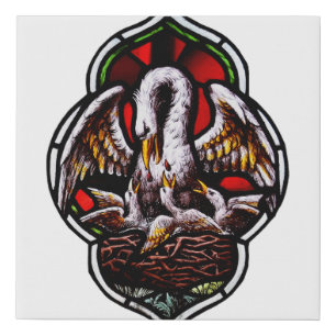 The Pelican as a Christian Symbol Faux Canvas Print