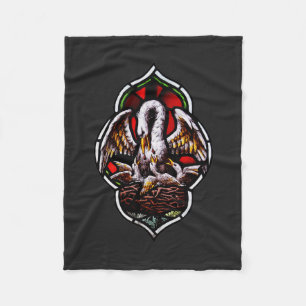 The Pelican as a Christian Symbol Fleece Blanket