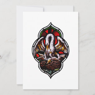 The Pelican in Her Piety Eucharistic Symbol Holiday Card