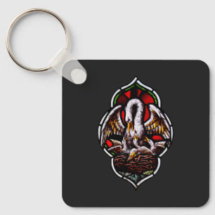 The Pelican in Her Piety Eucharistic Symbol Keychain