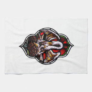 The Pelican in Her Piety Eucharistic Symbol Kitchen Towel