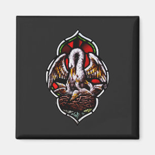 The Pelican in Her Piety Eucharistic Symbol Magnet