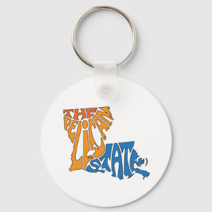 Zazzle Flag of New Orleans, Louisiana Keychain, Adult Unisex, Size: 2, White/Red/Midnight Blue