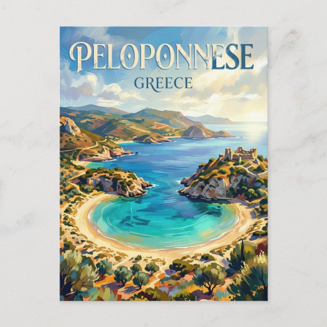 The Peloponnese Greece Postcard (Front)