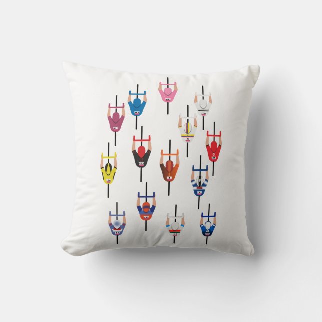 The Peloton | Cyclists   Throw Pillow (Front)