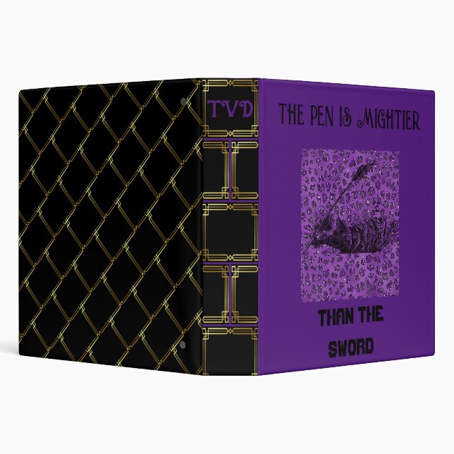 The Pen Is Mightier 3 Ring Binder (Background)