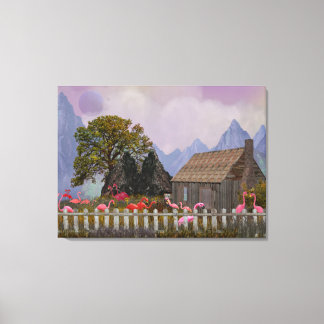 the penfield pink plastic flamengo sanctuary canvas print