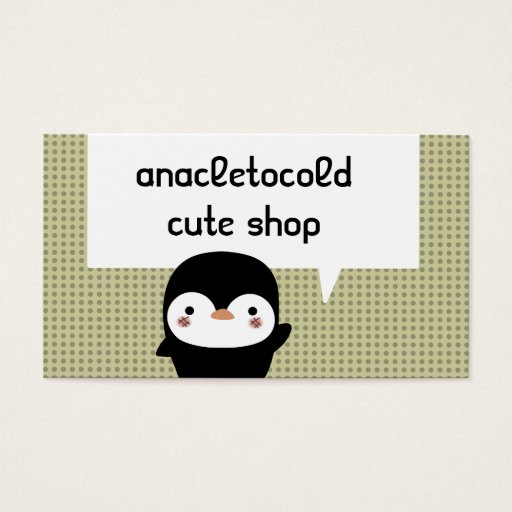 Customizable the penguin business cards