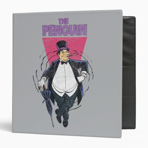 The Penguin _ Distressed Graphic 3 Ring Binder