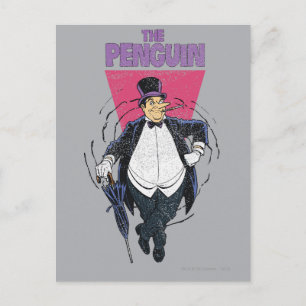 The Penguin - Distressed Graphic Postcard