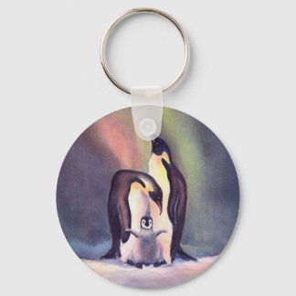 THE PENGUIN FAMILY by SHARON SHARPE Keychain