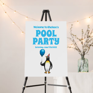 The penguin is ready to party foam board