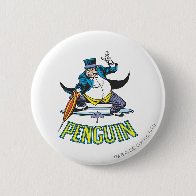 The Penguin Pinback Button (Front)