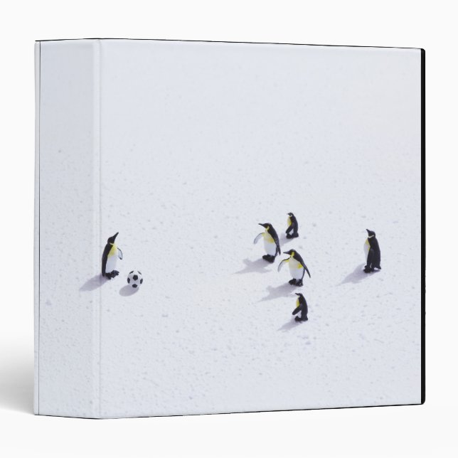 The penguins playing soccer 3 ring binder (Front/Spine)